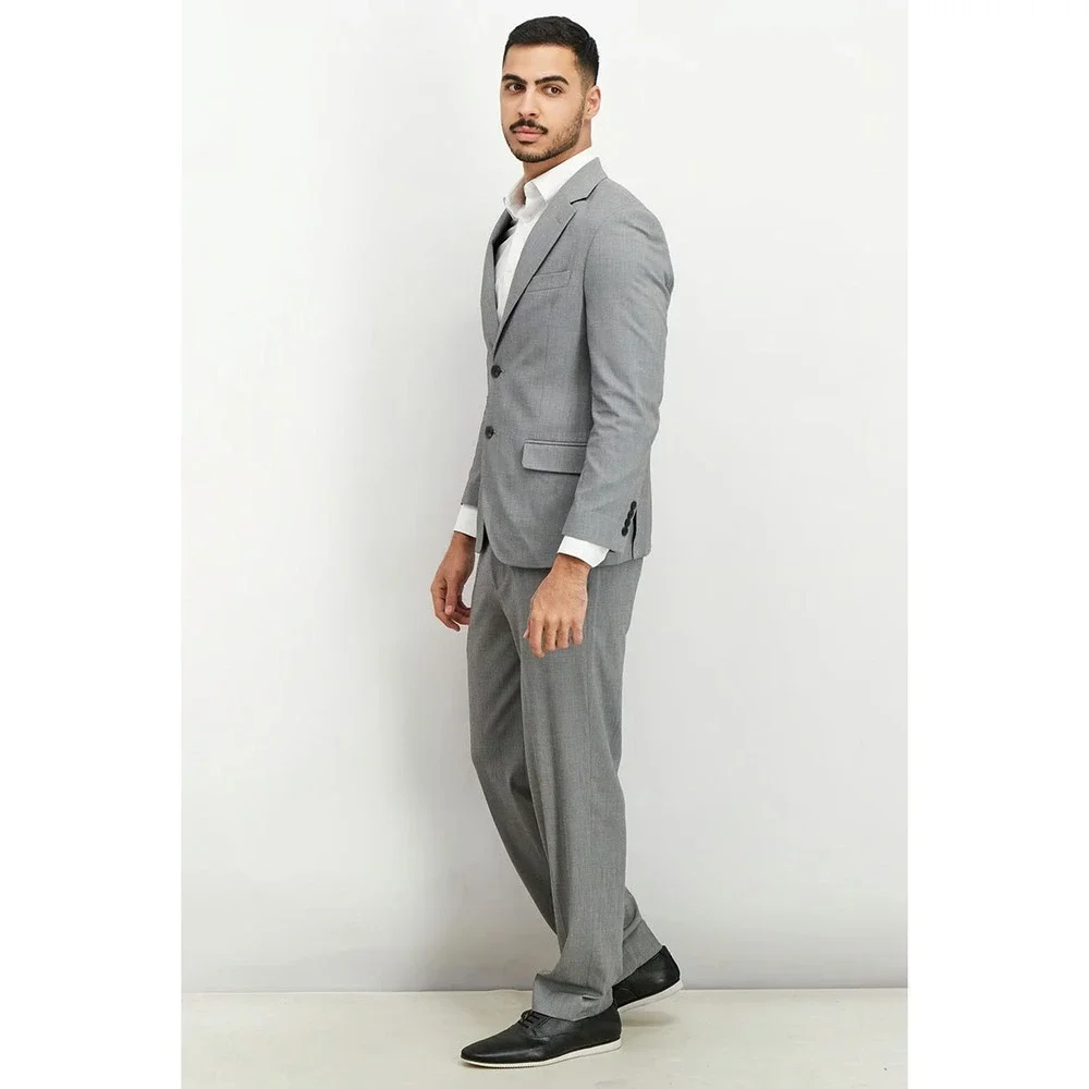 Nautica Men's Modern-Fit Bi-Stretch Suit Blazer‎ Jacket Size 38S Grey E071127
